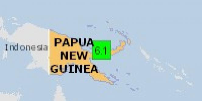 Scossa di terremoto a Kimbe, Papua-Nuova Guinea