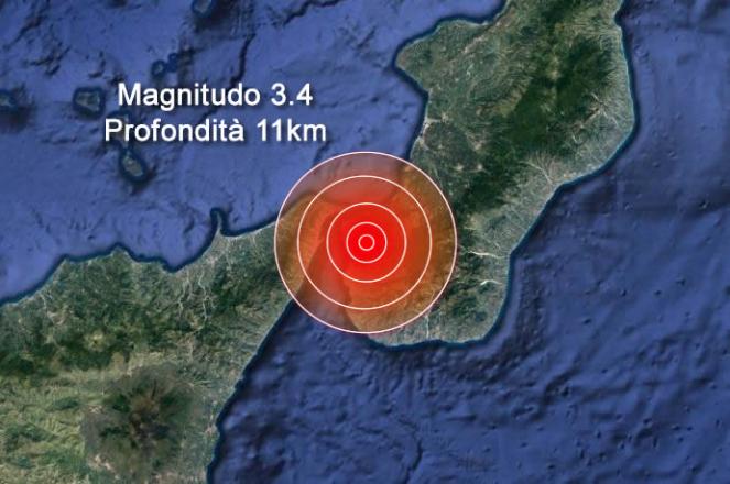 Terremoto a Reggio Calabria, scossa di magnitudo 3.4 ad una profondità di 11km