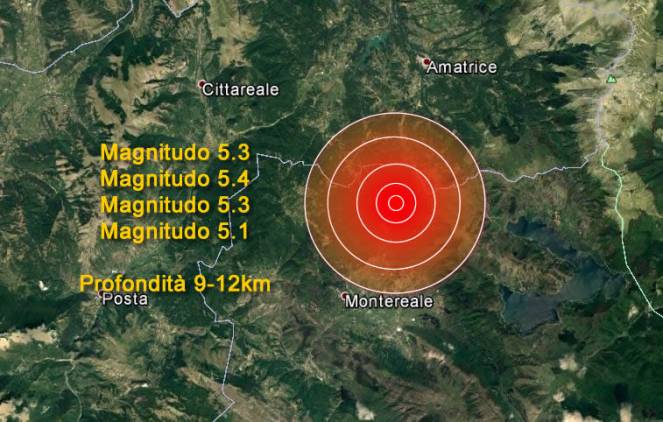 Terremoto Abruzzo continua lo sciame sismico 4 forti eventi di magnitudo superiore a 5.0