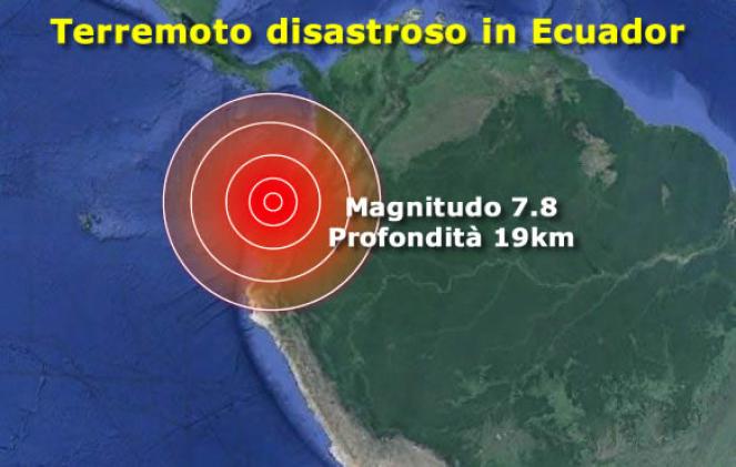 Terremoto Ecuador Magnitudo 7.8 crolli e vittime
