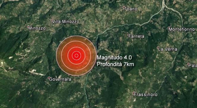Terremoto Emilia Romagna epicentro Villa Minozzo magnitudo 4.0