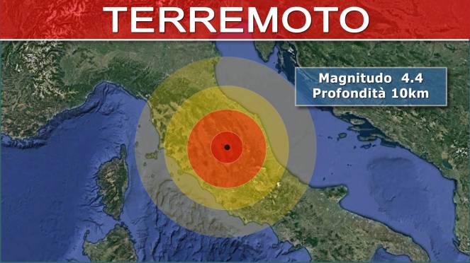 Terremoto - Forte scossa avvertita nel Centro Italia