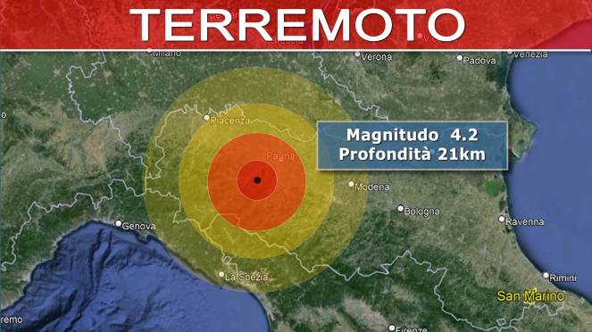 Terremoto - Forte scossa in Emilia Romagna, magnitudo 4.2