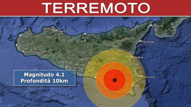 Terremoto, forte scossa in Sicilia, provincia di Catania