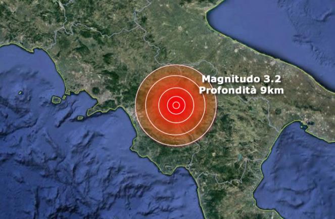 Terremoto in Campania al confine con la Basilicata di magnitudo 3.2