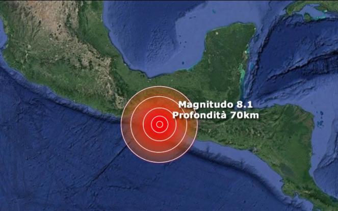 Terremoto in Messico - epicentro