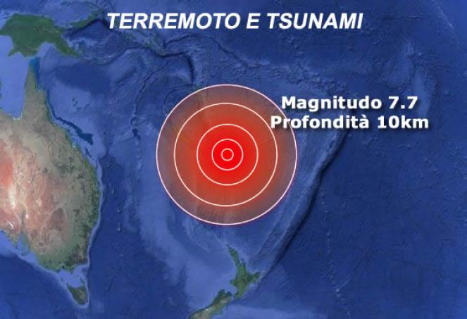 Terremoto Nuova Caledonia, rilevato anche contenuto Tsunami