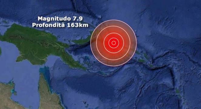 Terremoto nuova guinea magnitudo 7.9