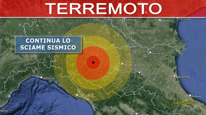 Terremoto - La terra continua a tremare in Emilia Romagna, sciame sismico in provincia di Parma. I dettagli