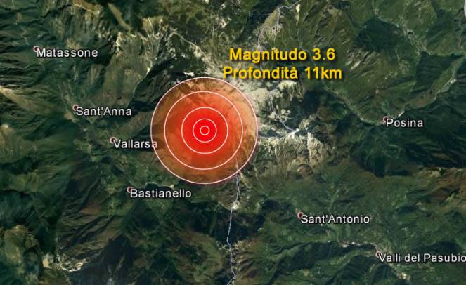 Terremoto scossa di magnitudo 3.6 avvertita tra Veneto e Trentino
