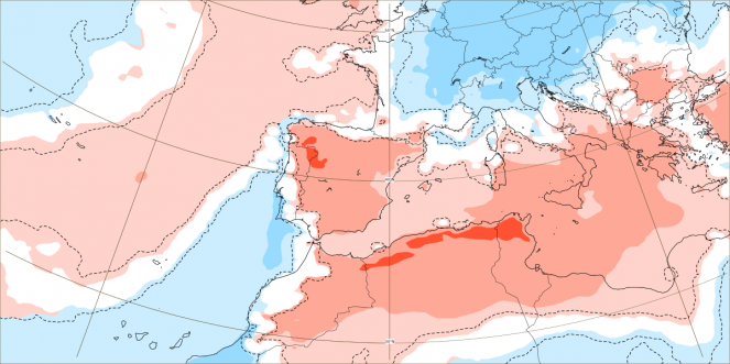 Terza decade di agosto. Anomalie termiche. Dati ECMWF