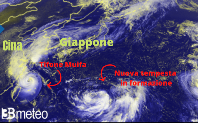 Tifone Muifa e alle spalle la nuova tempesta in formazione