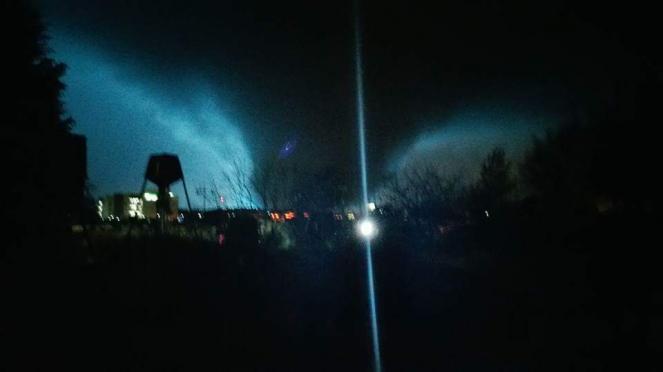 Tornado in Texas, foto di Dale Romano (Twitter).
