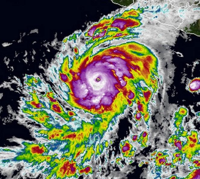 Uragano Blanca visto dal satellite - Fonte: www.wunderground.com