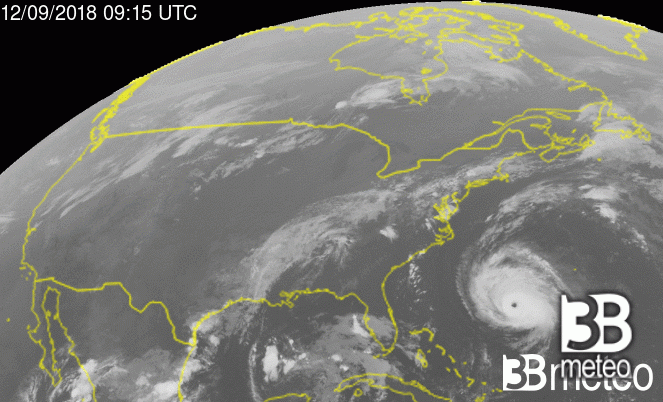 Uragano Florence visto dai nostri satelliti