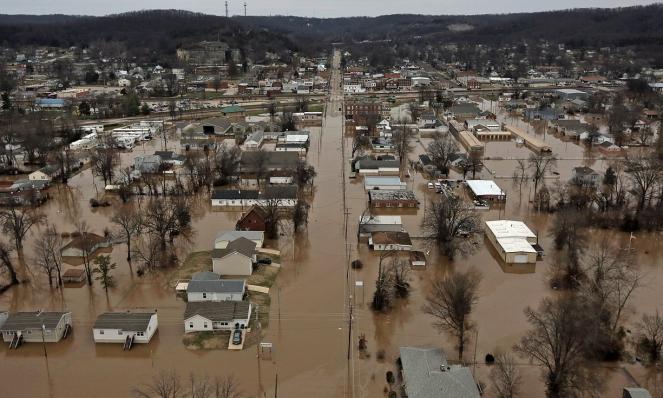 USA Alluvione storica in Mississippi e Illinois