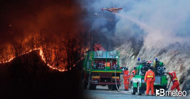 Venti di Fohn e incendi diffusi sul Nordovest italiano