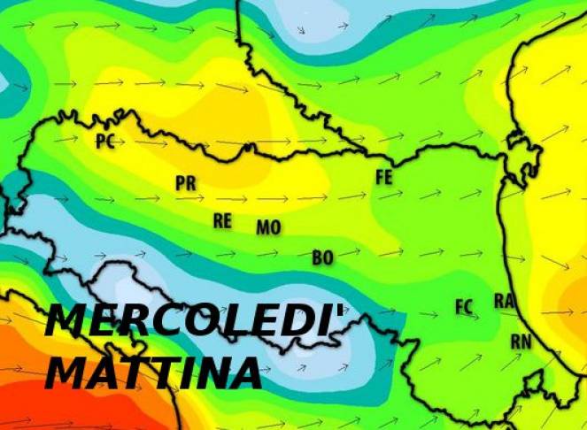 Ventoso in Val Padana mercoledì mattina