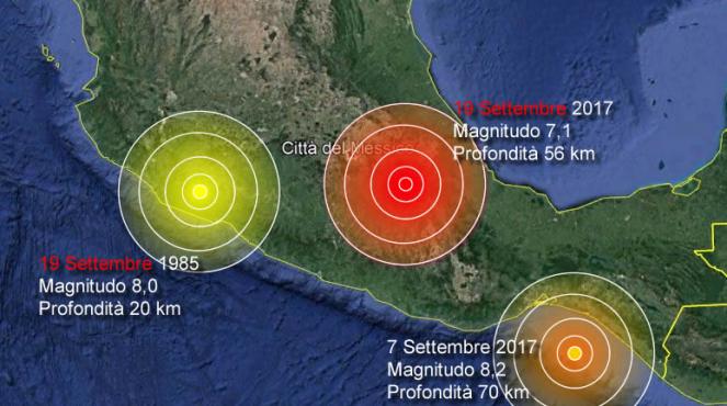 Violento terremoto in Messico magnitudo 7.1 lo stesso giorno di 32 anni fa
