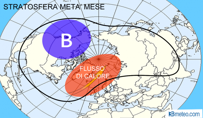 vortice polare stratosferico atteso per metà febbraio