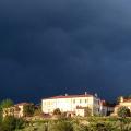 Castellamonte castello con temporale