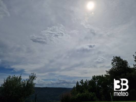 sunny and cloudy