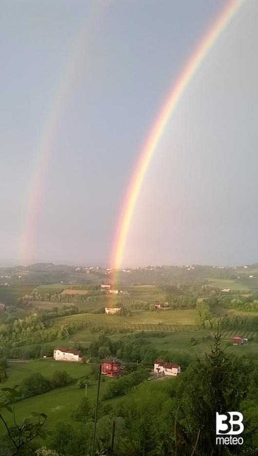 Doppio Arcobaleno da Mondovi' P.zza vista Garzegna 20160514