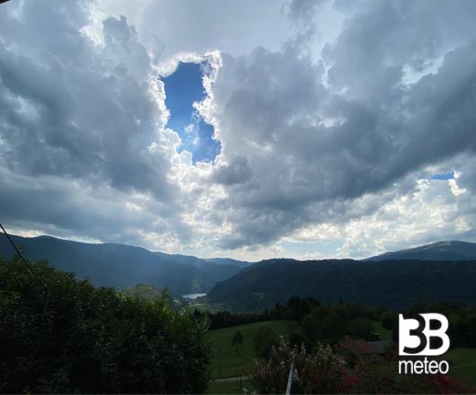 Nuvole minacciose da feltre verso arsie