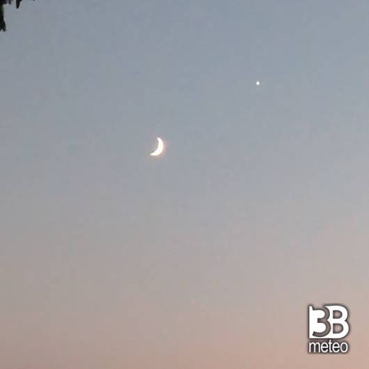 La luna e venere