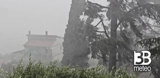 temporale con grandine