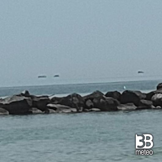 effetto fata morgana sul mare di gatteo