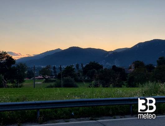 tramonto sul parco della bevera