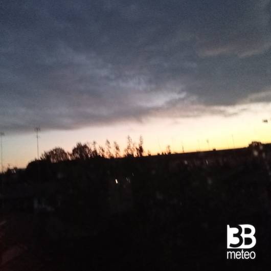 Tramonto con nuvole a Mestre