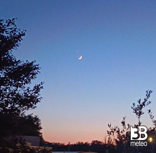 la luna e venere