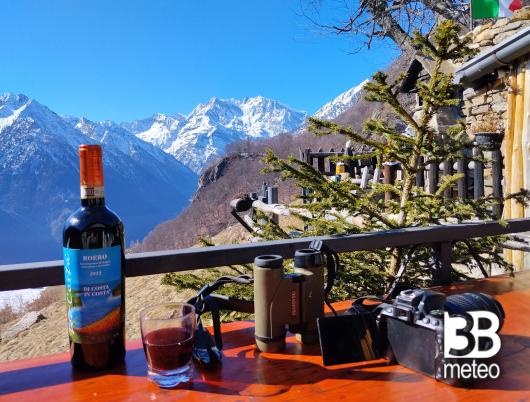 il rosa vista dall' alpe briga