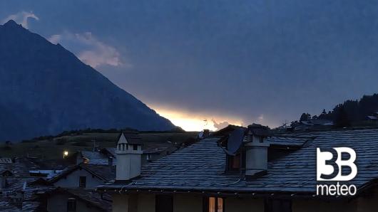 tramonto senza pioggia ore 21.50