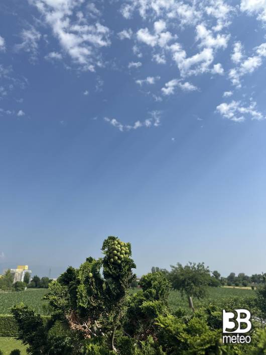 cielo di oggi