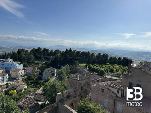 view over val menocchia towards monti sibillini