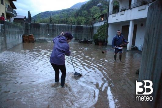 cortili e scantinati allagati