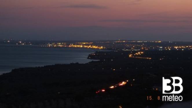 Vista Golfo di Manfredonia sera