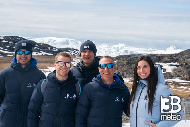 Il team di 3B Meteo nella baia di Ilulissat