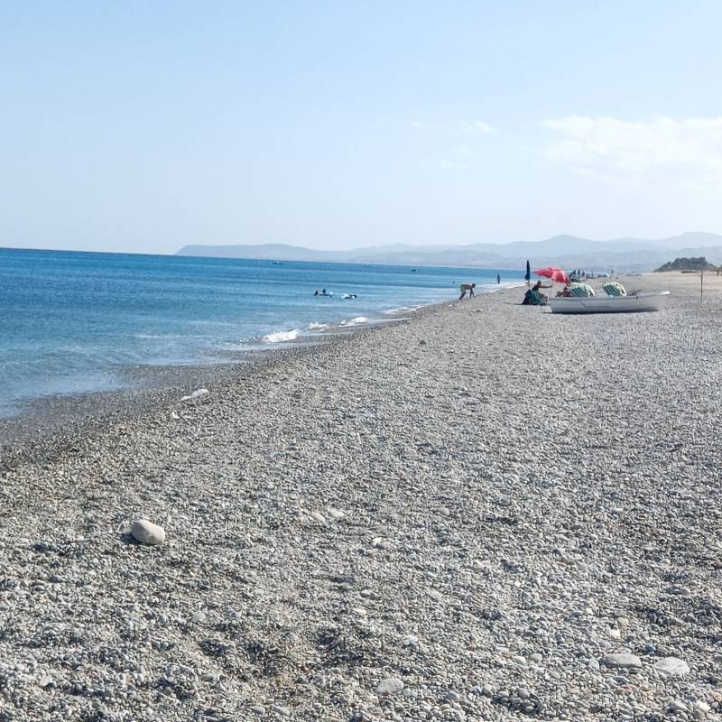 Mare leggermente mosso pero' come al solito con vento