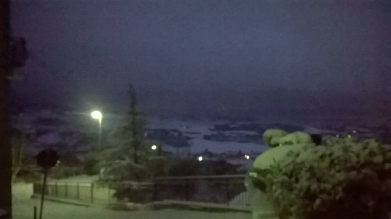 Veduta di Montenero Di Bisaccia con la neve
