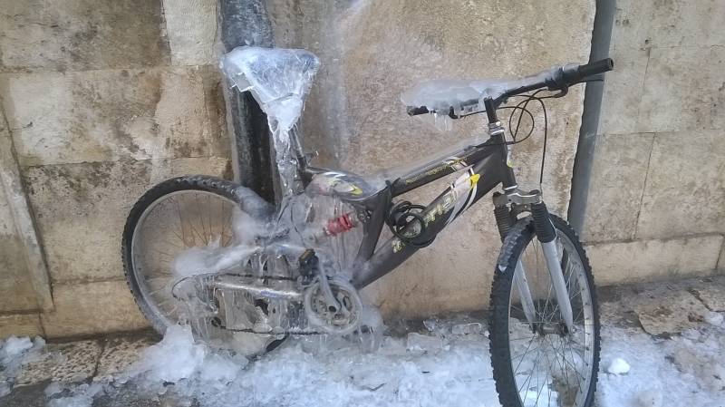 bicicletta congelata