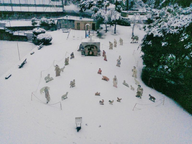 presepe nella neve a Tremezzo
