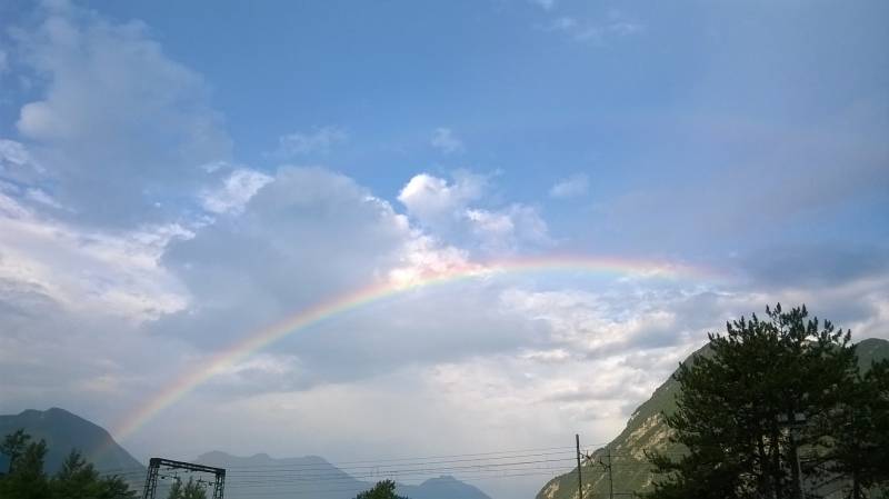arcobaleno a Stazione Carnia 30.07.17