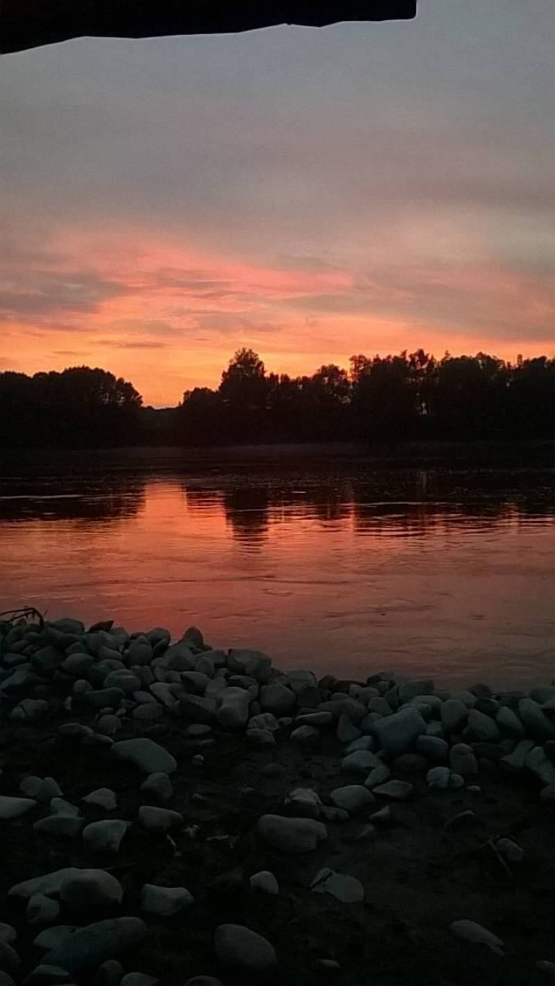 tramonto sulle rive del Po