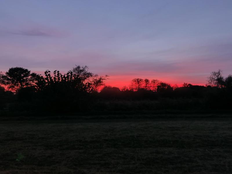 tramonto in campagna