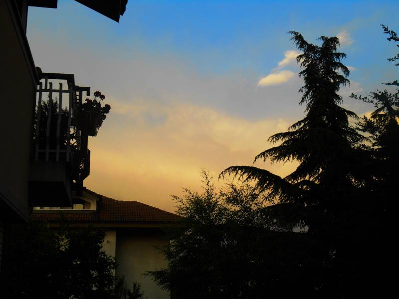 Il tramonto su Borgo S Dalmazzo del 1 giugno 2015