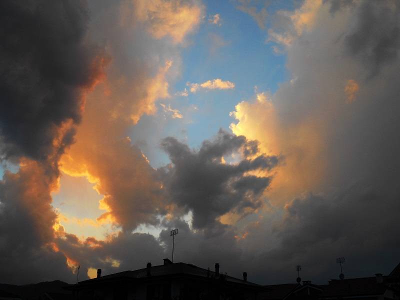 I'ts amazing beauty sunset over sky from Borgo S Dalmazzo